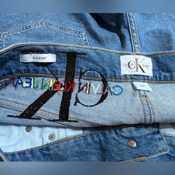 Calvin Klein Women's Blue Denim Shorts - Picture 3 of 5